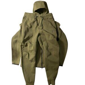 Nike Tech Fleece Set Olive Green Men’s Medium | Hoodie + Joggers Matching Set
